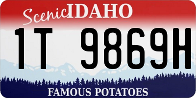 ID license plate 1T9869H