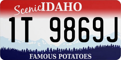 ID license plate 1T9869J