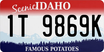 ID license plate 1T9869K