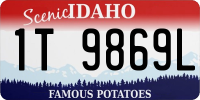 ID license plate 1T9869L
