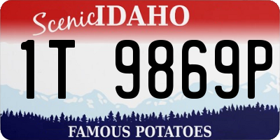 ID license plate 1T9869P