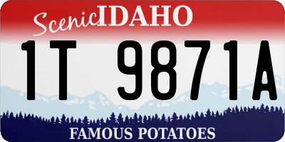 ID license plate 1T9871A