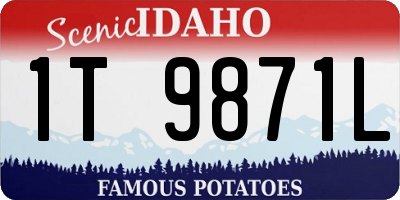 ID license plate 1T9871L