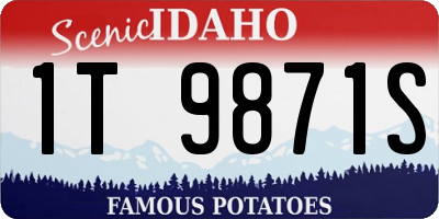ID license plate 1T9871S