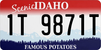 ID license plate 1T9871T