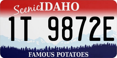 ID license plate 1T9872E