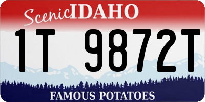 ID license plate 1T9872T