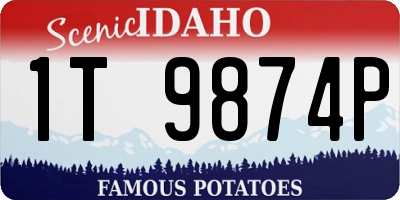 ID license plate 1T9874P