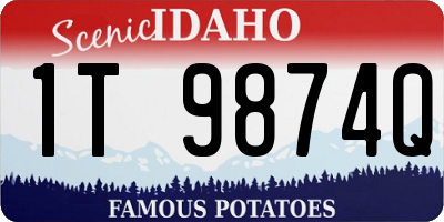 ID license plate 1T9874Q