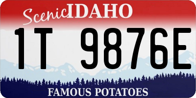 ID license plate 1T9876E