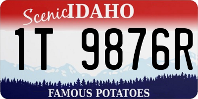 ID license plate 1T9876R