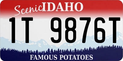 ID license plate 1T9876T
