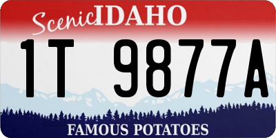 ID license plate 1T9877A