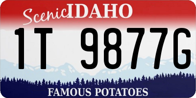 ID license plate 1T9877G