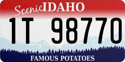 ID license plate 1T9877O
