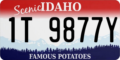 ID license plate 1T9877Y