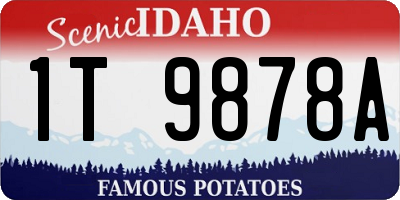 ID license plate 1T9878A