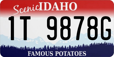 ID license plate 1T9878G