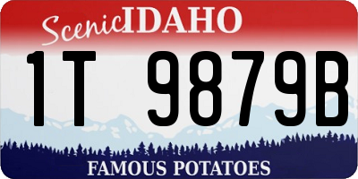 ID license plate 1T9879B