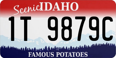 ID license plate 1T9879C