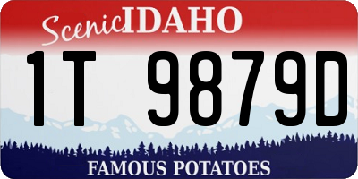 ID license plate 1T9879D