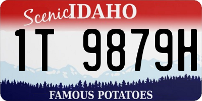 ID license plate 1T9879H