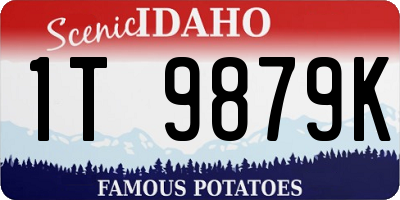 ID license plate 1T9879K