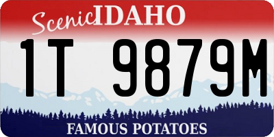 ID license plate 1T9879M