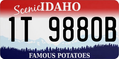 ID license plate 1T9880B