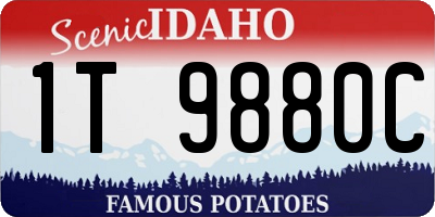 ID license plate 1T9880C