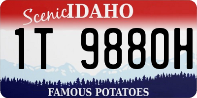 ID license plate 1T9880H