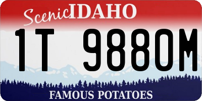 ID license plate 1T9880M