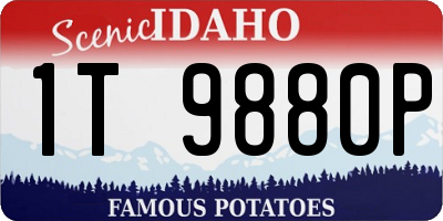 ID license plate 1T9880P
