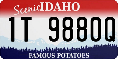 ID license plate 1T9880Q