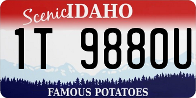 ID license plate 1T9880U