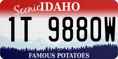 ID license plate 1T9880W