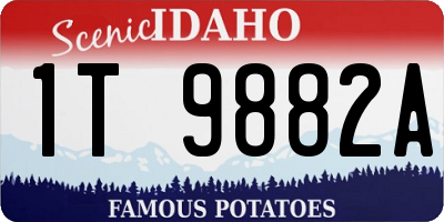 ID license plate 1T9882A