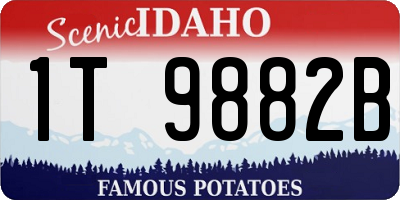 ID license plate 1T9882B