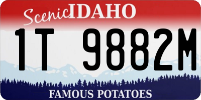 ID license plate 1T9882M