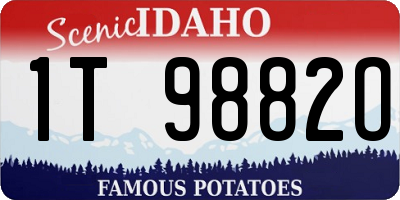 ID license plate 1T9882O