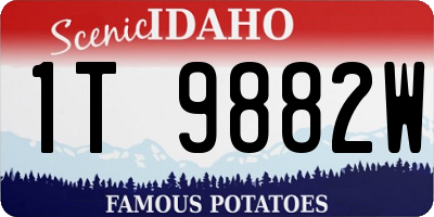 ID license plate 1T9882W