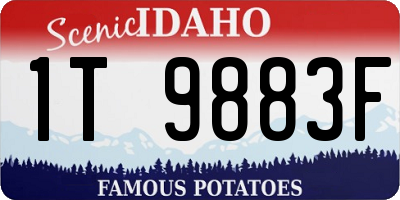 ID license plate 1T9883F