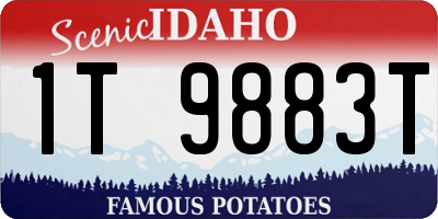 ID license plate 1T9883T