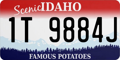 ID license plate 1T9884J