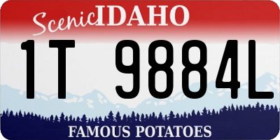 ID license plate 1T9884L