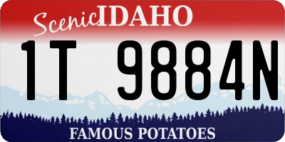 ID license plate 1T9884N
