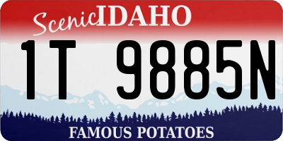 ID license plate 1T9885N