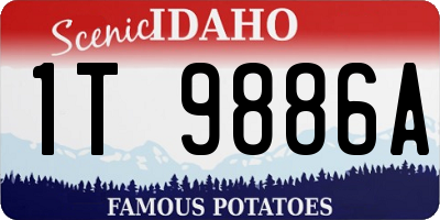 ID license plate 1T9886A
