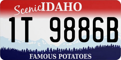 ID license plate 1T9886B