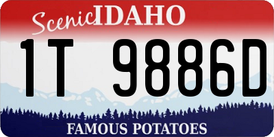 ID license plate 1T9886D